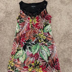Reflections Vibrant Floral Sleeveless Mini Dress